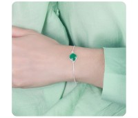 Green Agate Silver Bracelet BRS-270